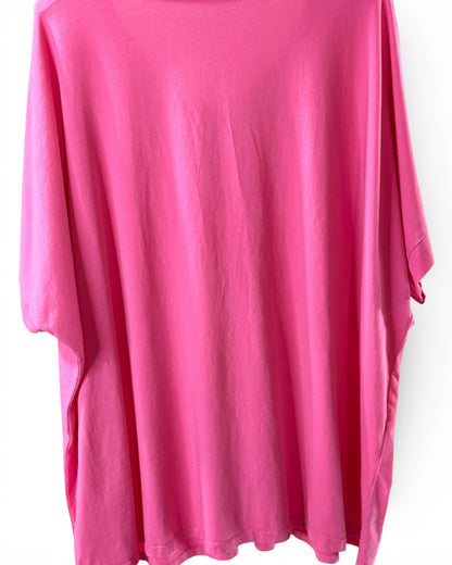 LUIZ - T-SHIRT EN COTON FUCHSIA TAILLE 48 A 56