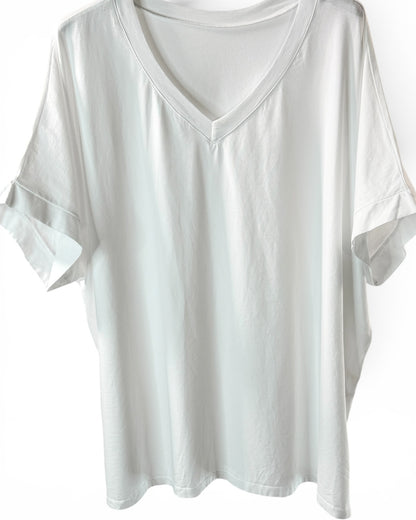 LUIZ - T-SHIRT EN COTON BLANC TAILLE 48 A 56