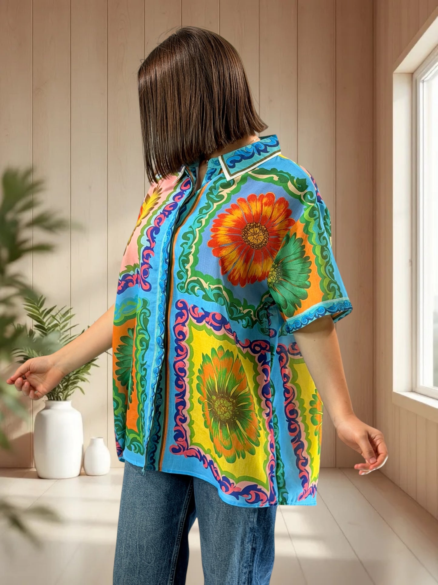 THELMA - CHEMISE A MOTIF JUSQU'A LA TAILLE 50/52