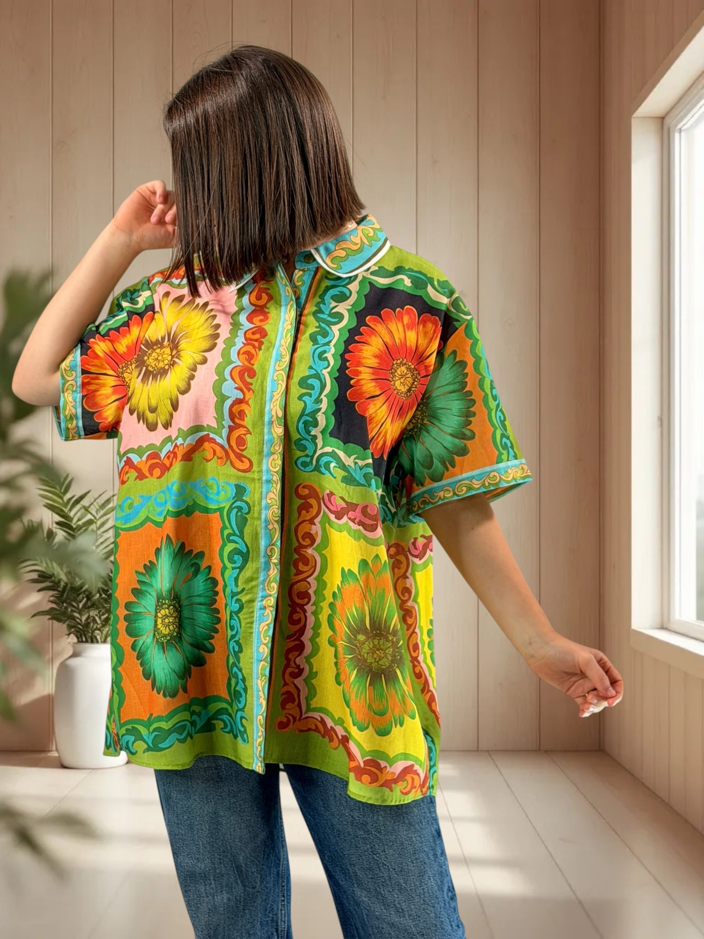 THELMA - CHEMISE A MOTIF JUSQU'A LA TAILLE 50/52