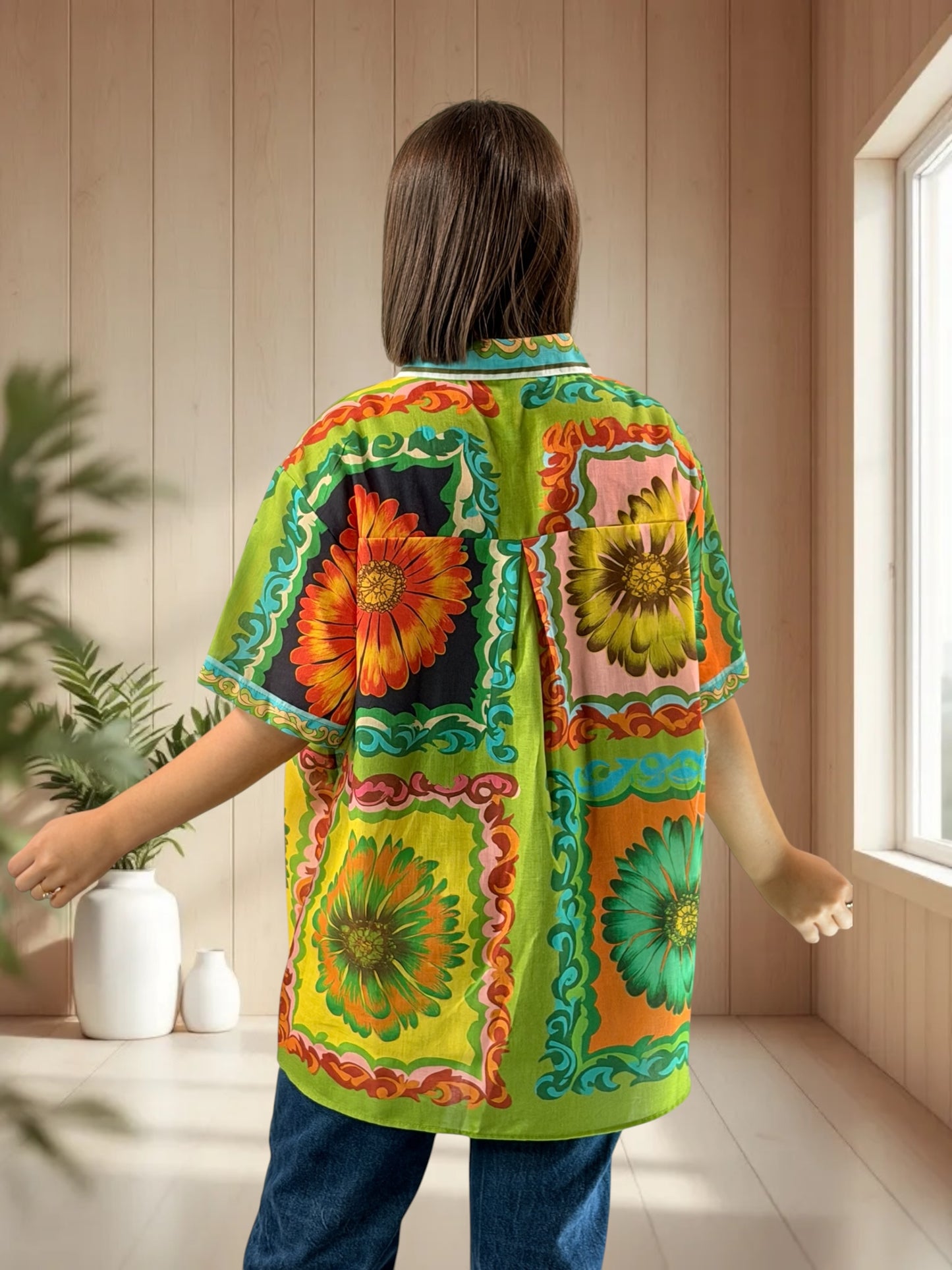 THELMA - CHEMISE A MOTIF JUSQU'A LA TAILLE 50/52