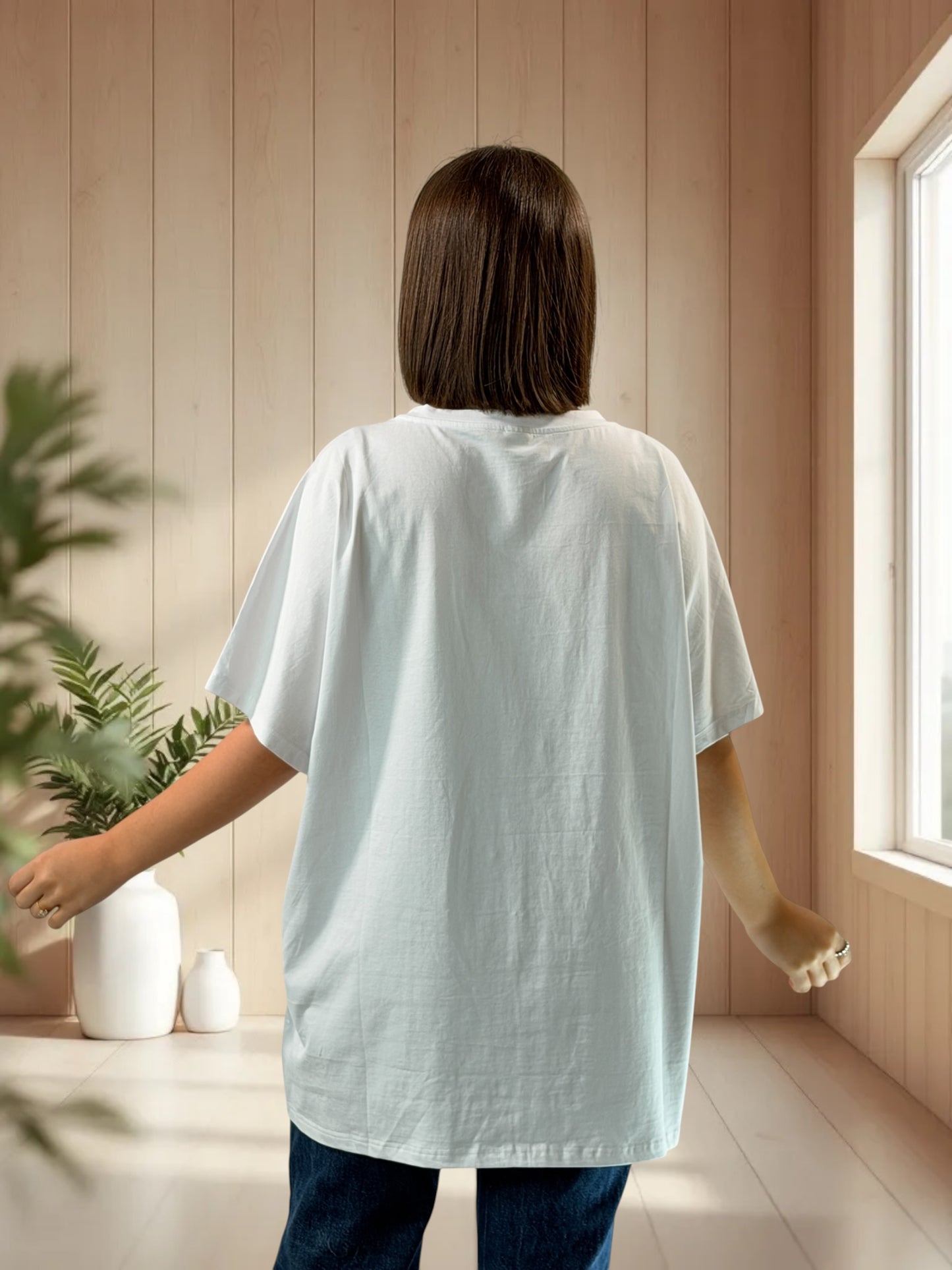 MADOX - T-SHIRT OVERSIZE A MOTIF TAILLE JUSQU'A LA TAILLE 46/48 A 56