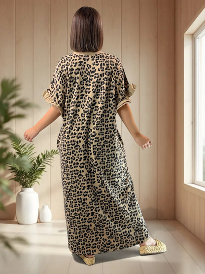 PAMPA - ROBE LONGUE LEOPARD JUSQU'A LA TAILLE 50/52