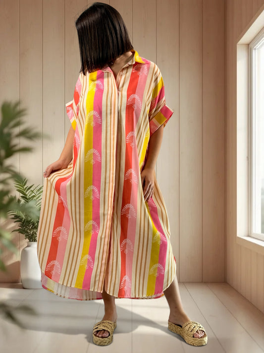 MIRANDA - ROBE A MOTIF JUSQU'A LA TAILLE 52