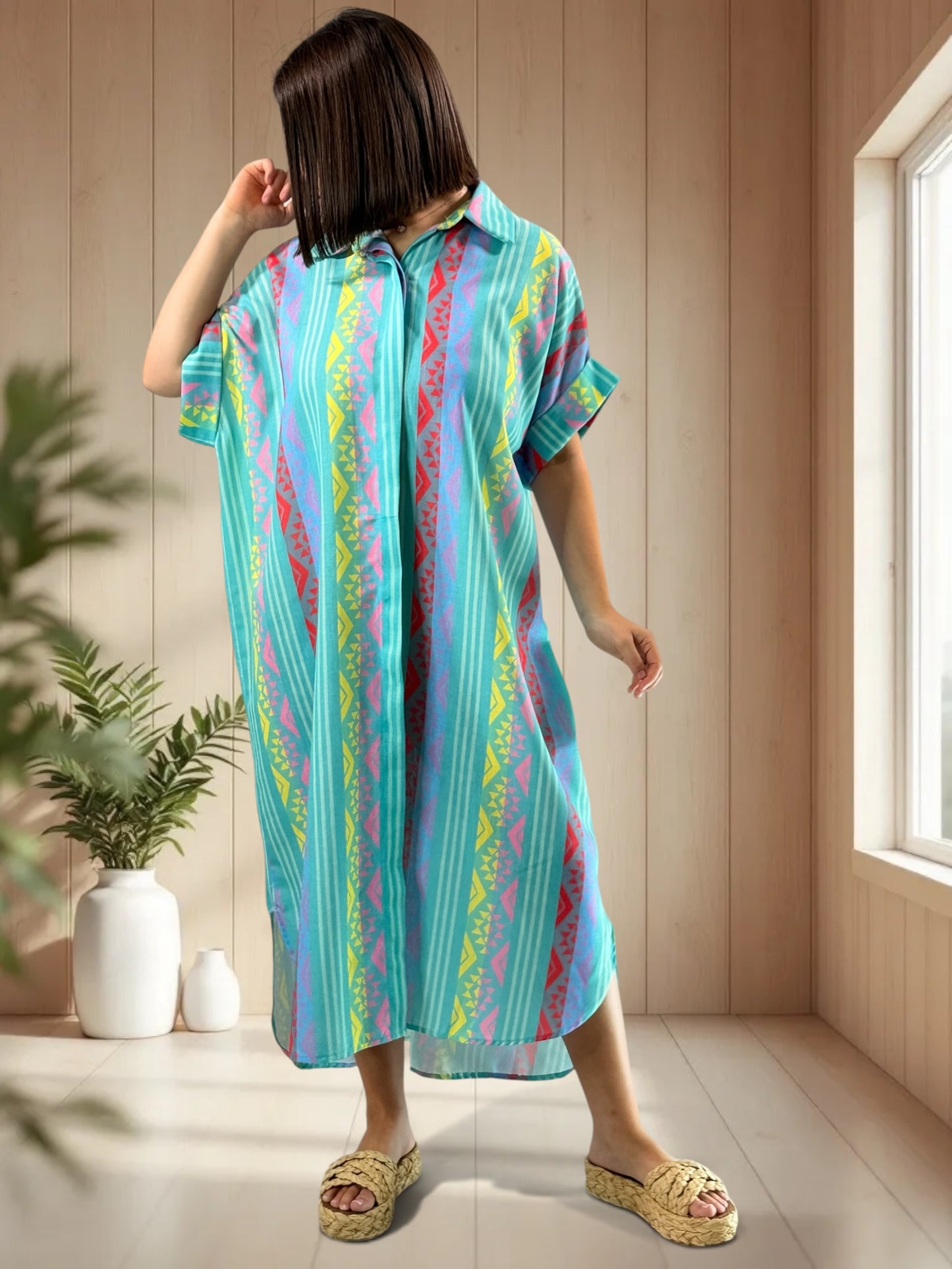 MIRANDA - ROBE A MOTIF JUSQU'A LA TAILLE 52