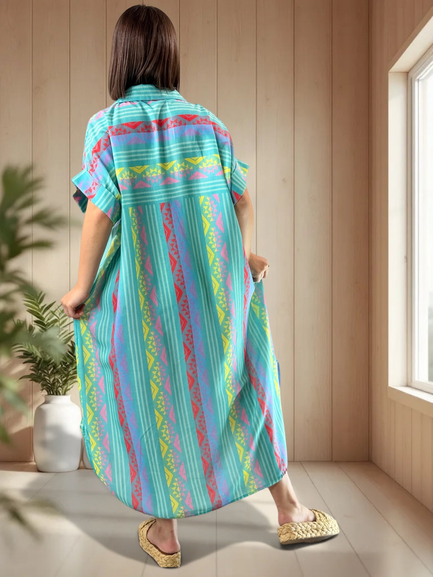 MIRANDA - ROBE A MOTIF JUSQU'A LA TAILLE 52