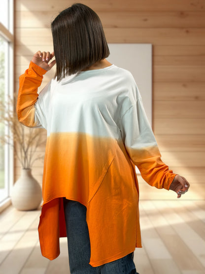 PRALIN - SWEAT ORANGE JUSQU'A LA TAILLE 54