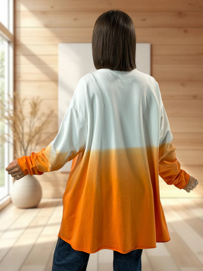 PRALIN - SWEAT ORANGE JUSQU'A LA TAILLE 54