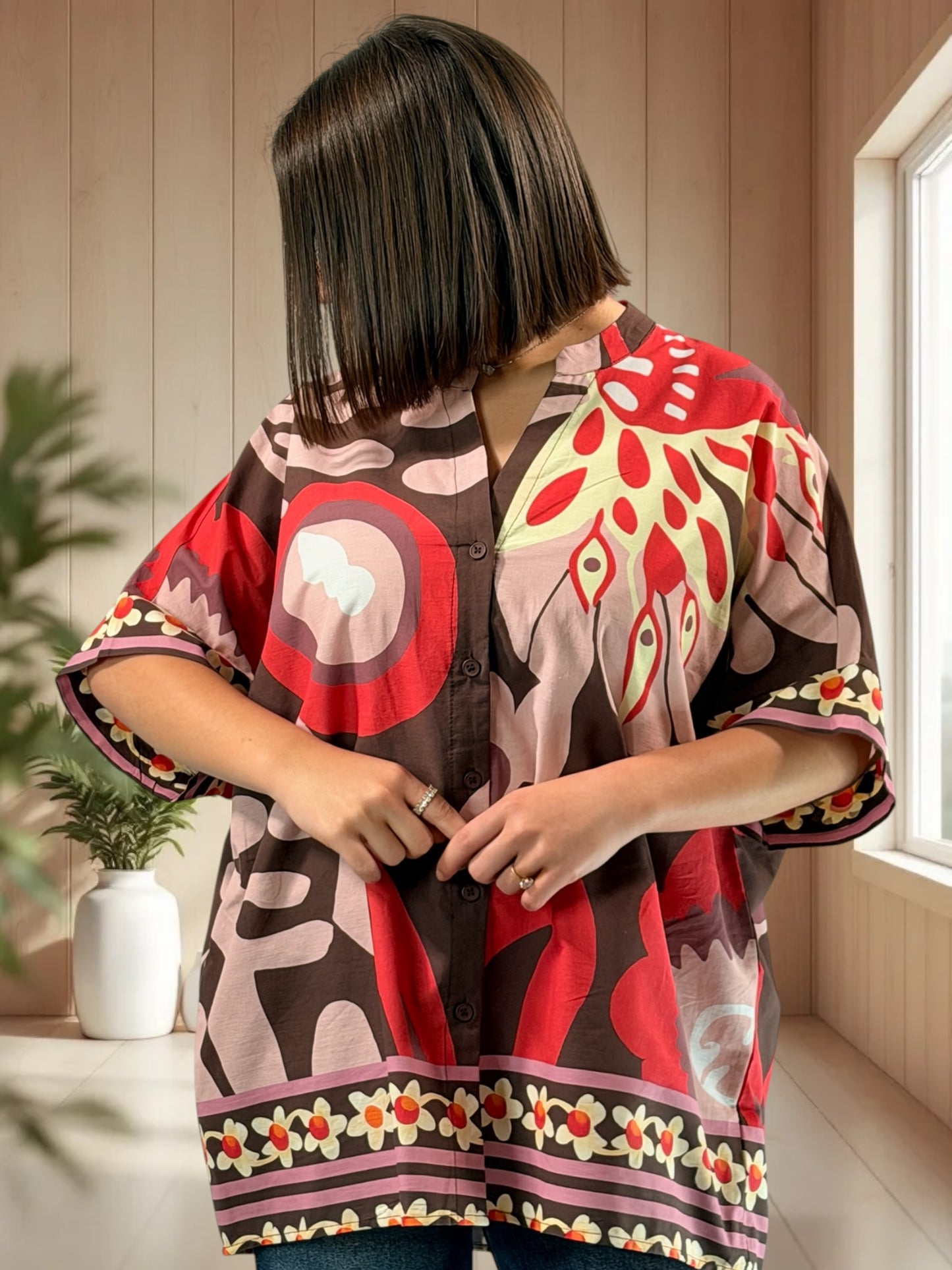 ISYTOU - CHEMISE A MOTIF JUSQU'A LA TAILLE 50/52