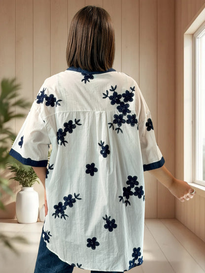 ROMEO - CHEMISE BRODEE JUSQU'A LA TAILLE 52