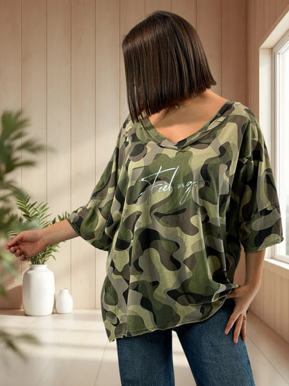 ARMY - T-SHIRT CAMOUFLAGE JUSQU'A TAILLE 54