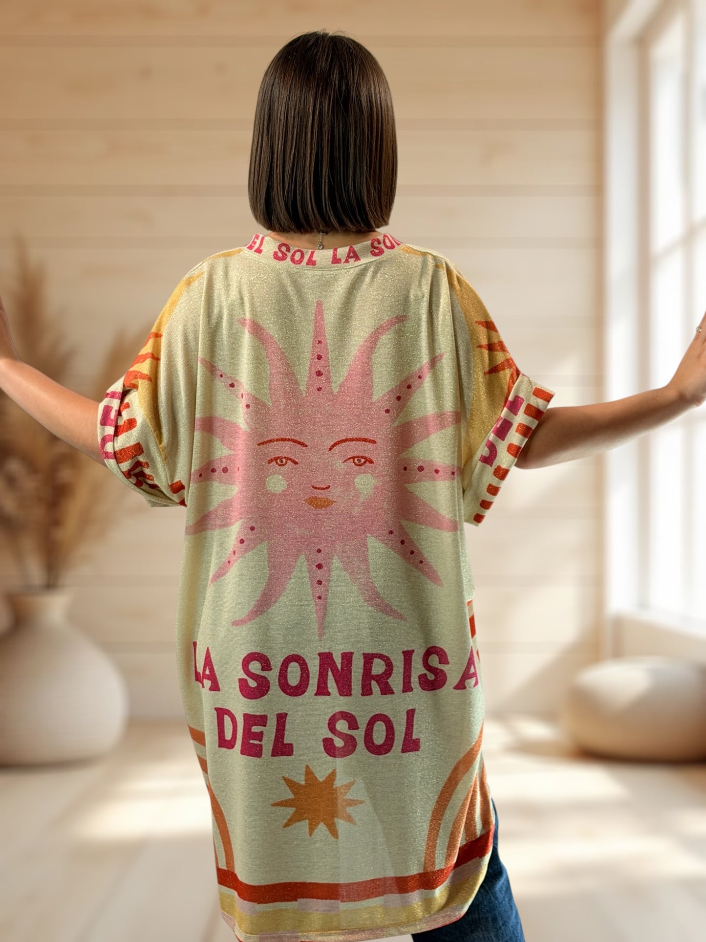 DEBBY - TEE-SHIRT OVERSIZE FLUIDE SCINTILLANT JUSQU'A LA TAILLE 56