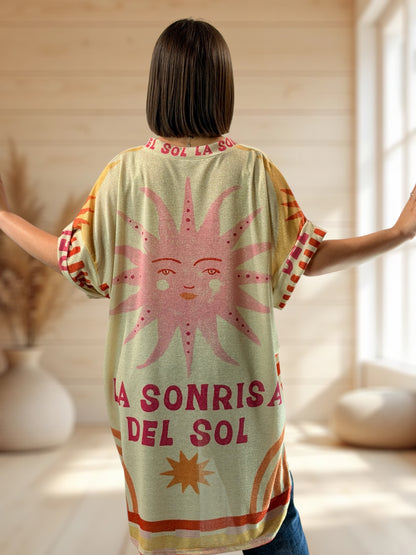 DEBBY - TEE-SHIRT OVERSIZE FLUIDE SCINTILLANT JUSQU'A LA TAILLE 56