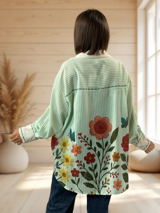 SUNSHINE - CHEMISE OVERSIZE A MOTIF JUSQU'A LA TAILLE 54