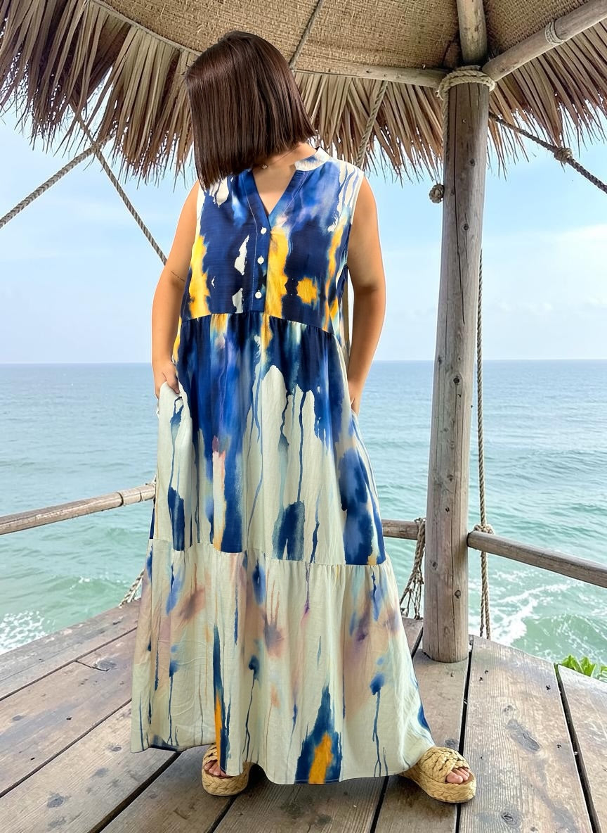 WOODSTOCK - ROBE LONGUE BOHEME JUSQU'A LA TAILLE 46/48
