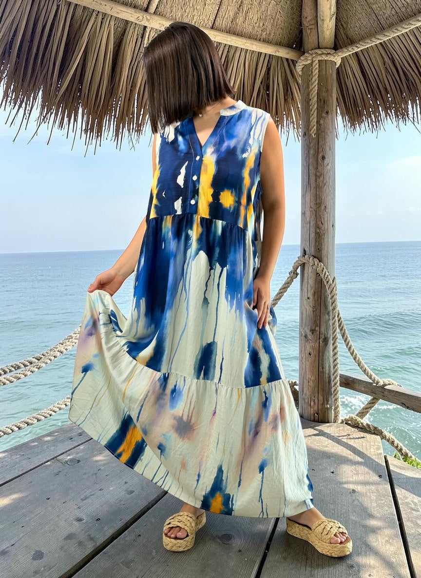 WOODSTOCK - ROBE LONGUE BOHEME JUSQU'A LA TAILLE 46/48