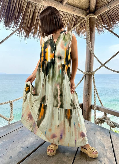 WOODSTOCK - ROBE LONGUE BOHEME JUSQU'A LA TAILLE 46/48