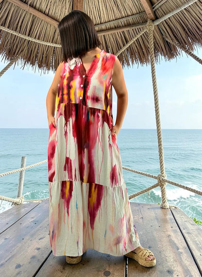 WOODSTOCK - ROBE LONGUE BOHEME JUSQU'A LA TAILLE 46