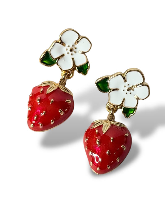 FRAISE - BOUCLES D'OREILLES TENDANCE