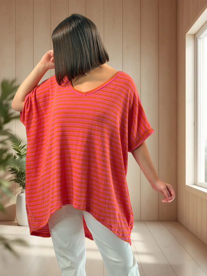 GOOD VIBES - T-SHIRT OVERSIZE EN MAILLE JUSQU'A LA TAILLE 60