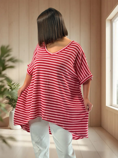 GOOD VIBES - T-SHIRT OVERSIZE EN MAILLE JUSQU'A LA TAILLE 60