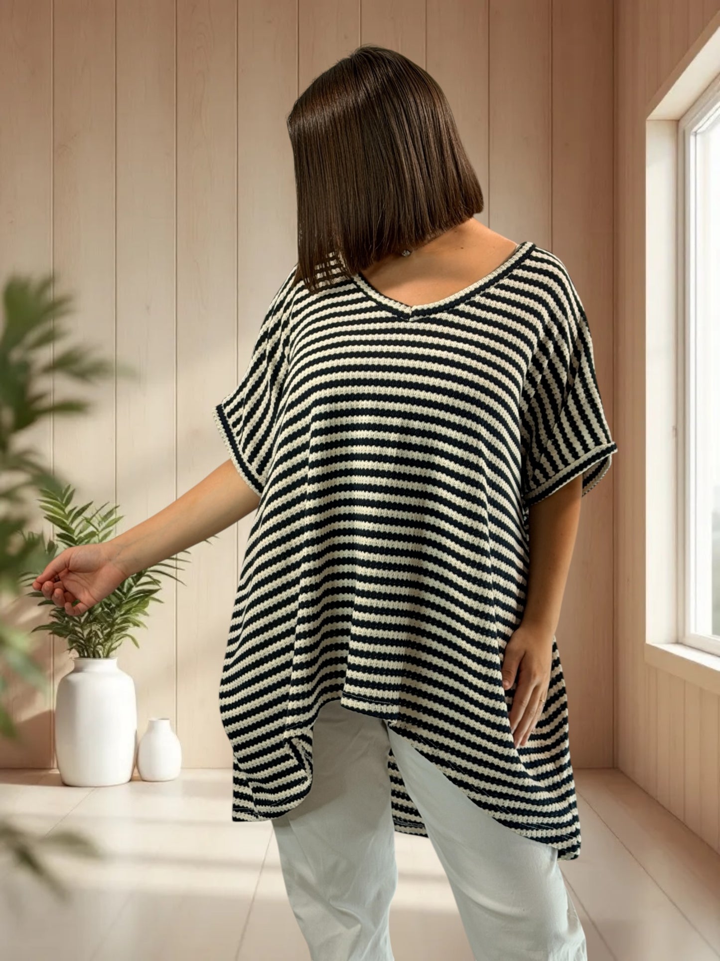 GOOD VIBES - T-SHIRT OVERSIZE EN MAILLE JUSQU'A LA TAILLE 60