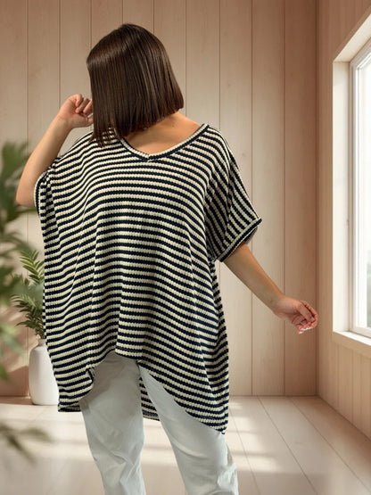 GOOD VIBES - T-SHIRT OVERSIZE EN MAILLE JUSQU'A LA TAILLE 60