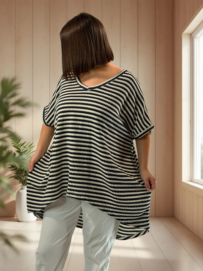 GOOD VIBES - T-SHIRT OVERSIZE EN MAILLE JUSQU'A LA TAILLE 60