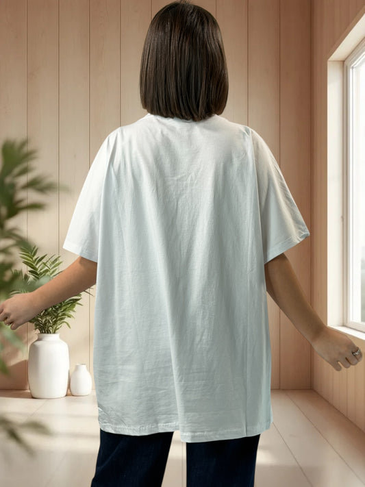 MADOX - T-SHIRT OVERSIZE A MOTIF TAILLE JUSQU'A LA TAILLE 46/48 A 56