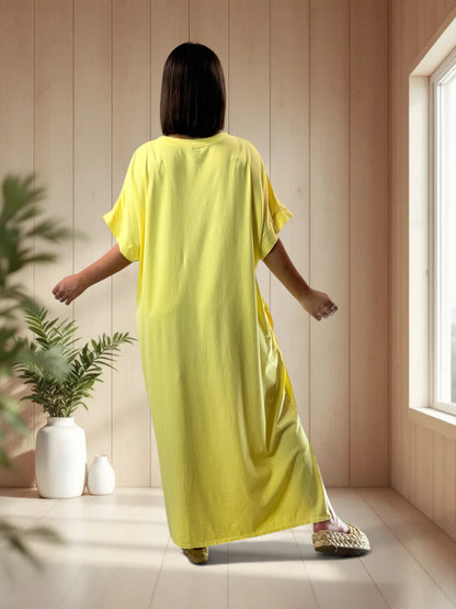MOJITO - ROBE LONGUE JAUNE JUSQU'A LA TAILLE 54/56