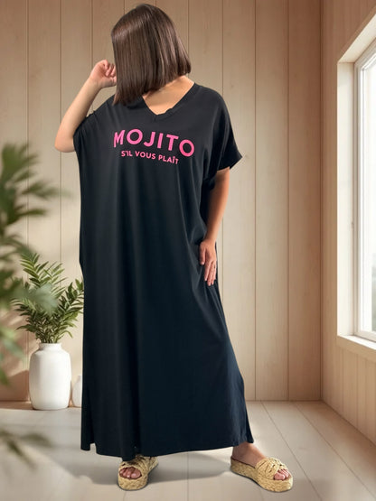 MOJITO - ROBE LONGUE NOIRE JUSQU'A LA TAILLE 54/56