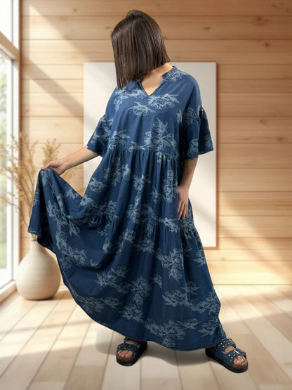 BETTY - ROBE LONGUE EN JEAN JUSQU'A LA TAILLE 50/52
