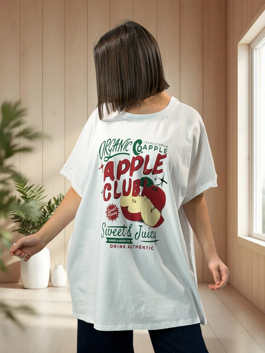 MADOX - T-SHIRT OVERSIZE A MOTIF TAILLE JUSQU'A LA TAILLE 46/48 A 56