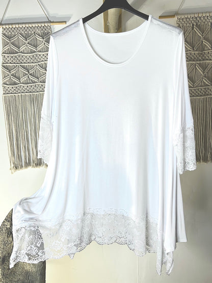 CINDY - TOP BLANC TAILLE 46 A 56/58