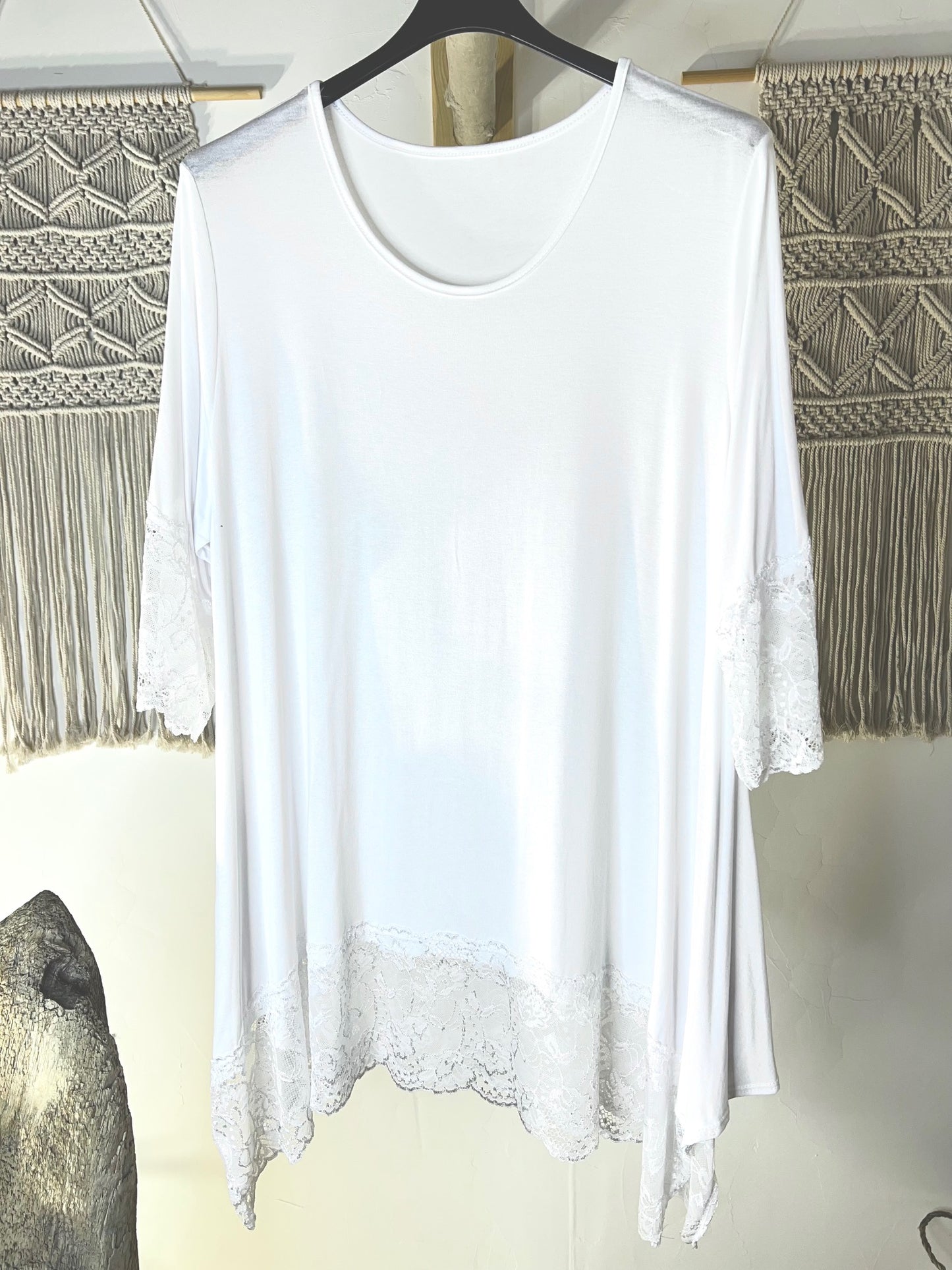 CINDY - TOP BLANC TAILLE 46 A 56/58