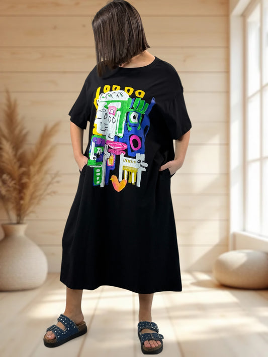 ARTISTE - ROBE TEE-SHIRT JUSQU'A LA TAILLE 50