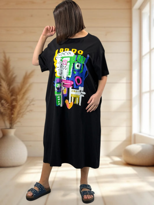 ARTISTE - ROBE TEE-SHIRT JUSQU'A LA TAILLE 50