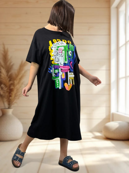 ARTISTE - ROBE TEE-SHIRT JUSQU'A LA TAILLE 50