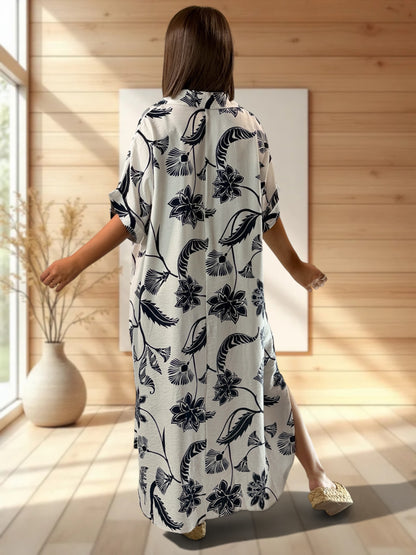 ISABELLA - ROBE OVERSIZE MOTIF MARINE JUSQU'A LA TAILLE 54