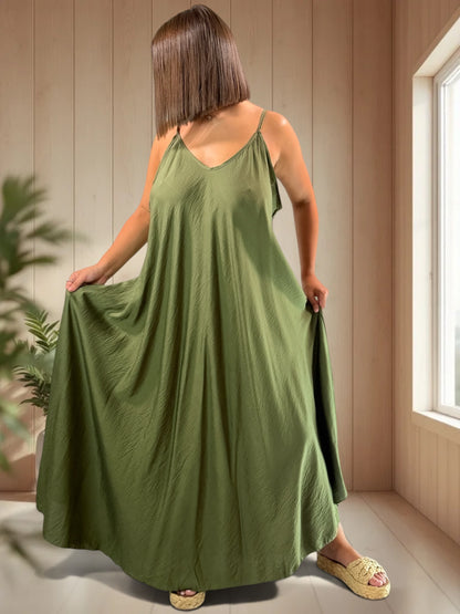 CECILIA - ROBE LONGUE KAKI JUSQU'A LA TAILLE 54/56
