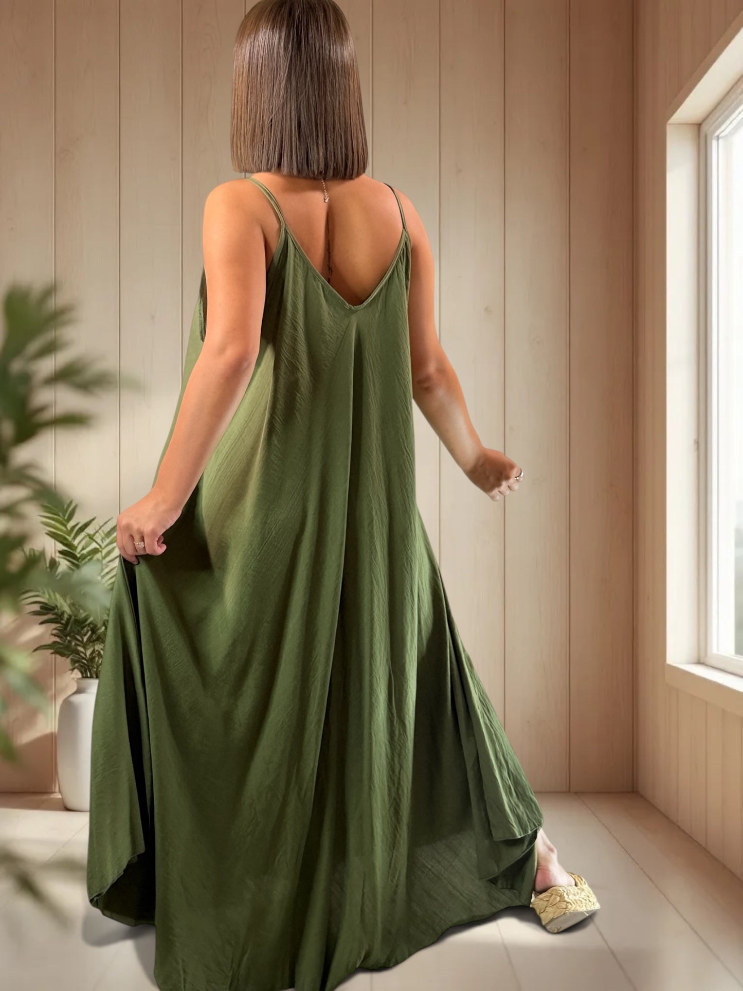 CECILIA - ROBE LONGUE KAKI JUSQU'A LA TAILLE 54/56