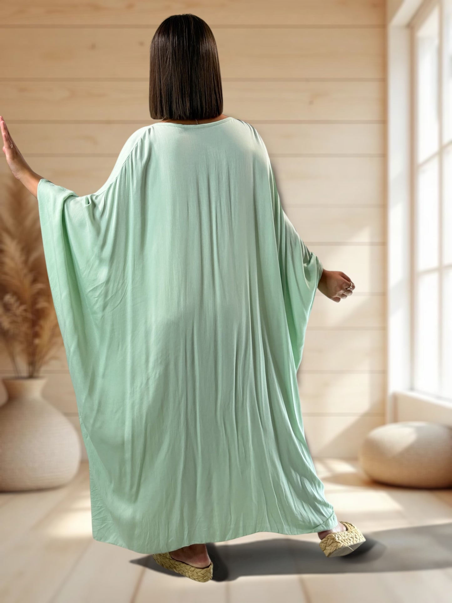 BARBARA - ROBE OVERSIZE VERTE JUSQU'A LA TAILLE 60