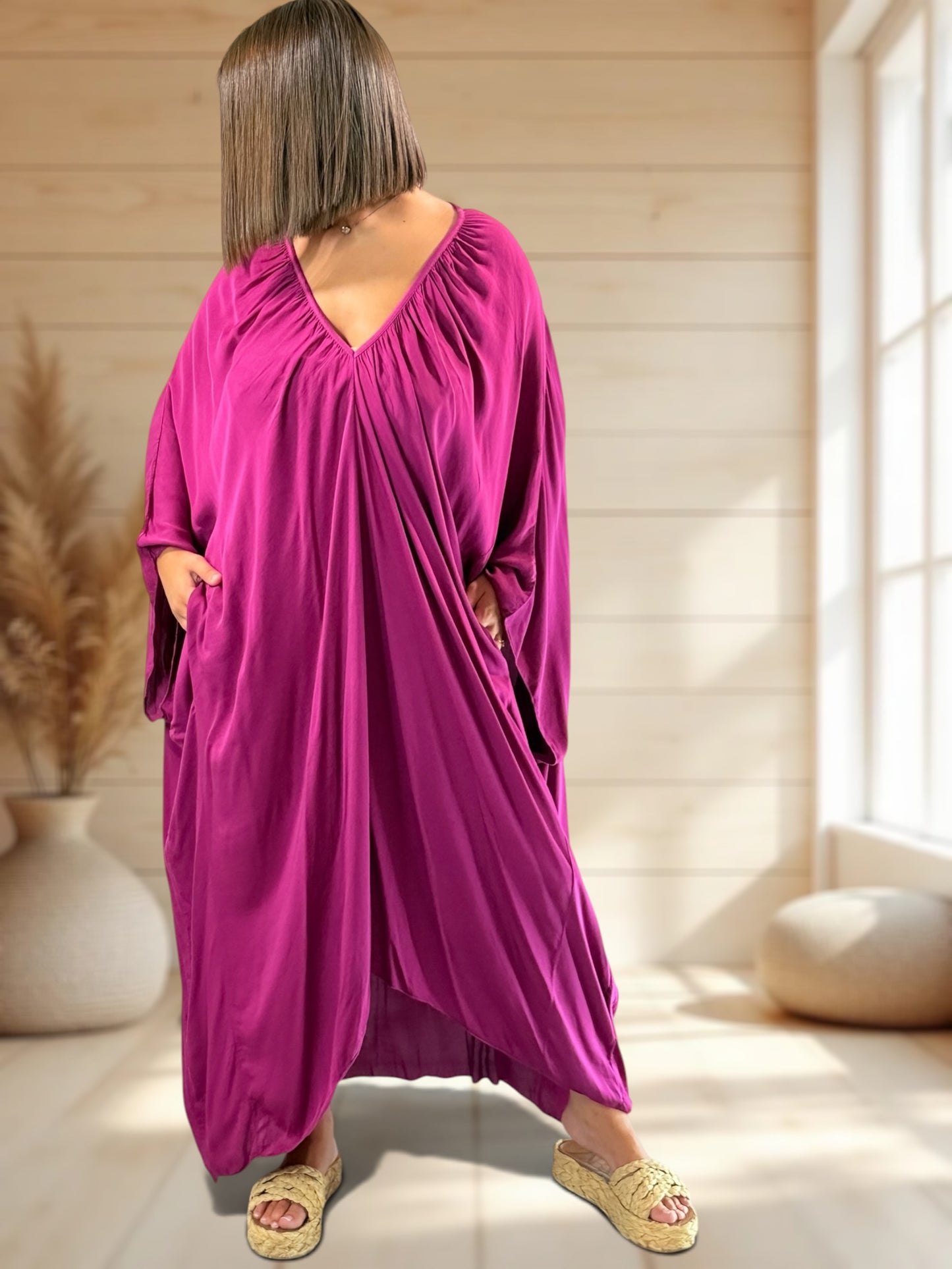 BARBARA - ROBE OVERSIZE CYCLAMEN JUSQU'A LA TAILLE 60