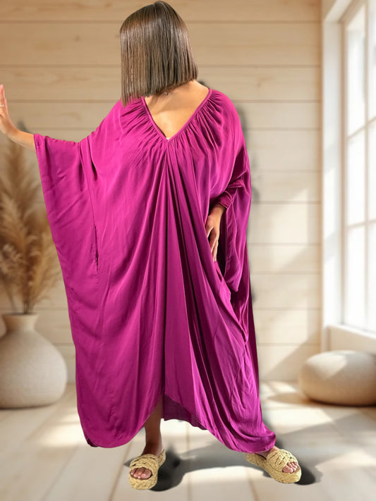 BARBARA - ROBE OVERSIZE CYCLAMEN JUSQU'A LA TAILLE 60