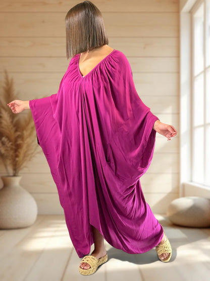 BARBARA - ROBE OVERSIZE CYCLAMEN JUSQU'A LA TAILLE 60