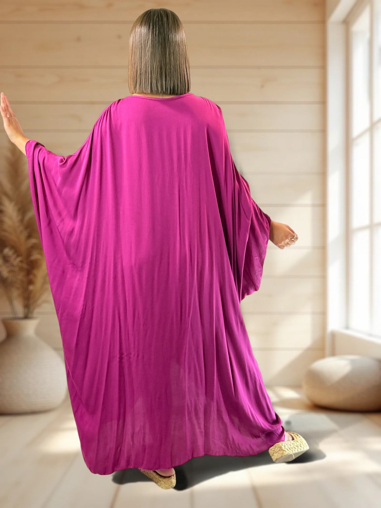 BARBARA - ROBE OVERSIZE CYCLAMEN JUSQU'A LA TAILLE 60