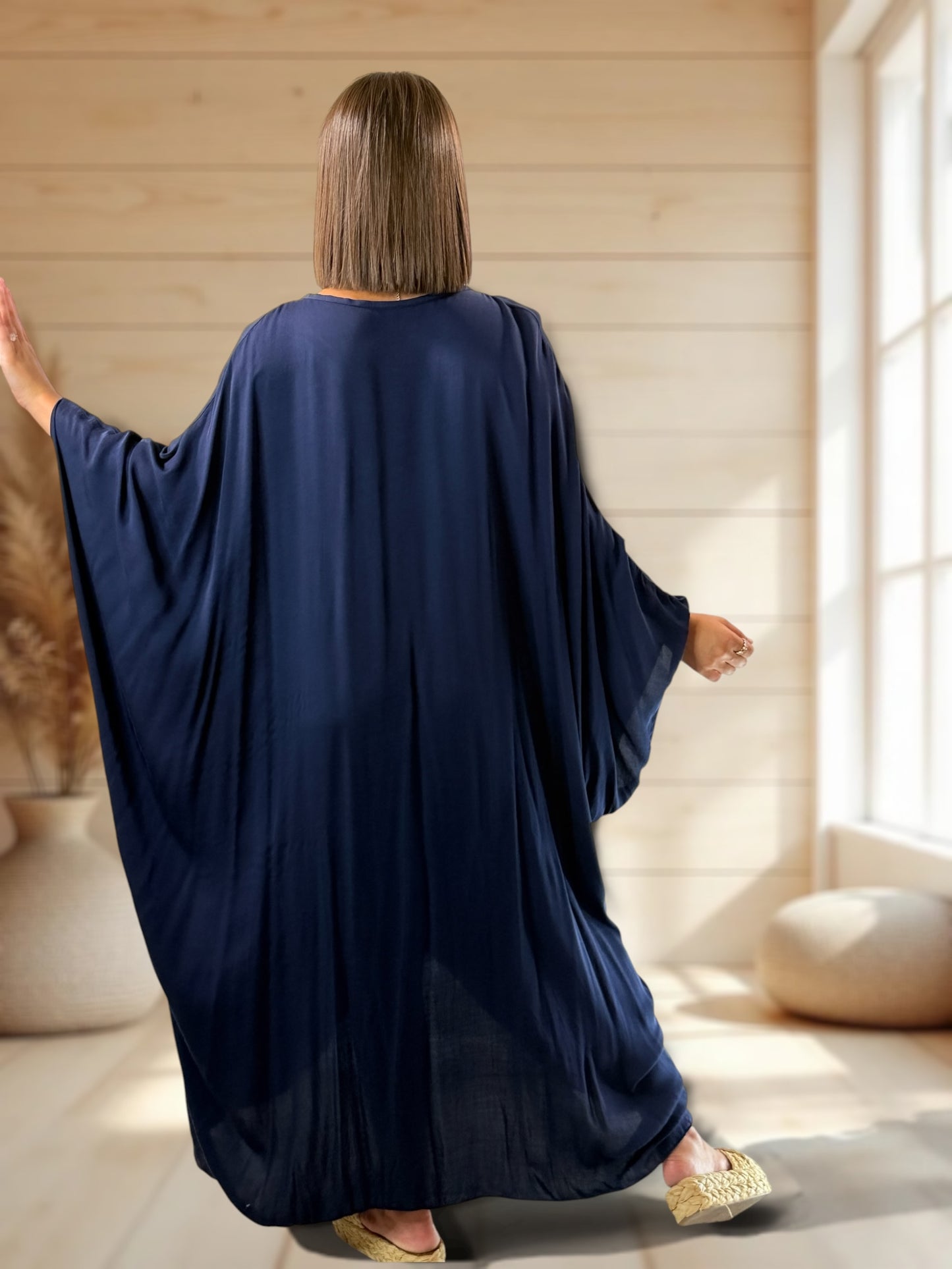 BARBARA - ROBE OVERSIZE MARINE JUSQU'A LA TAILLE 60