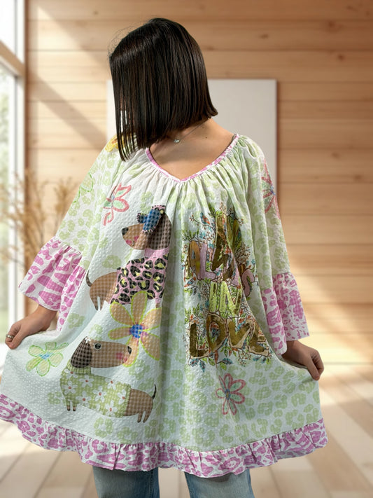 CATALINA  - TUNIQUE A MOTIF JUSQU'A LA TAILLE 54