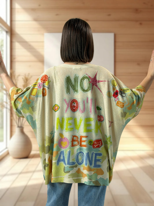 MAGNOLIA - TEE-SHIRT OVERSIZE FLUIDE SCINTILLANT JUSQU'A LA TAILLE 56