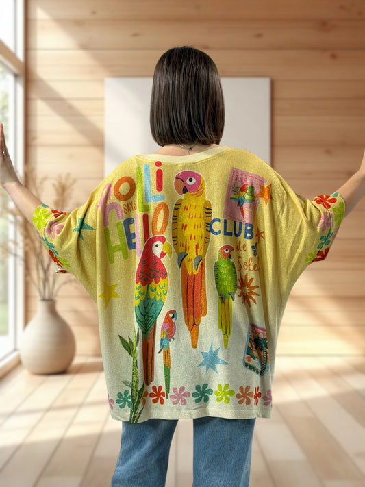 MAGNOLIA - TEE-SHIRT OVERSIZE FLUIDE SCINTILLANT JUSQU'A LA TAILLE 56